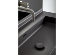 Plan vasque lavabo sur mesure : L 100 à 201 x P 40 à 51 cm, finition lisse mate, 10 couleurs au choix, Anti bactérien, résine Akrytan® teinté dans la masse, Livraison Offerte.